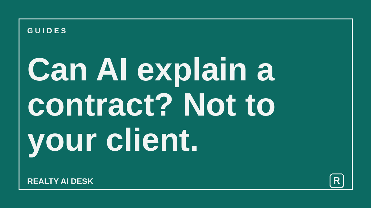 Card reading Can AI explain a contract? Not to your client.