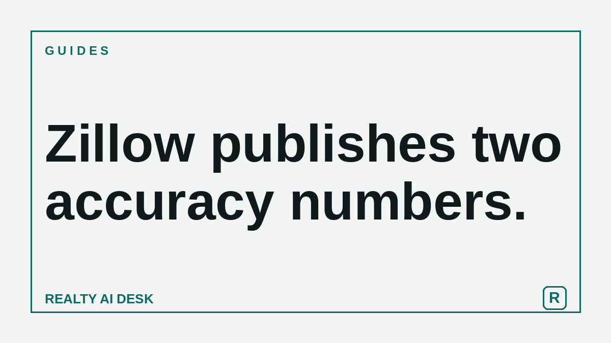 Card reading Zillow publishes two accuracy numbers.