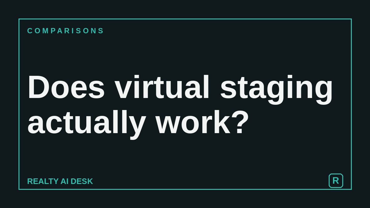 Article cover asking whether virtual staging actually works, based on National Association of Realtors survey data